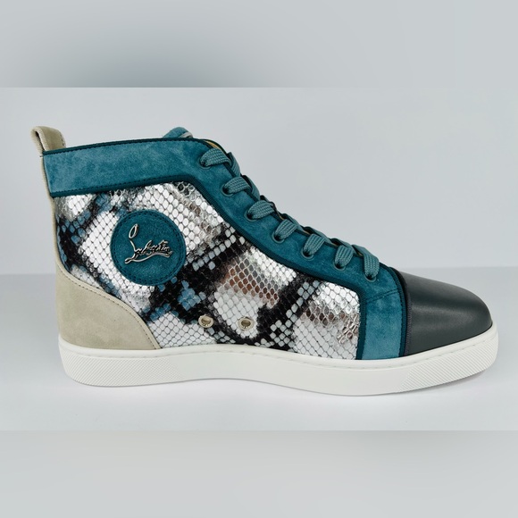 Christian Louboutin Louis Orlato Flat Amazonia Mid Top Men Sneaker EU 42 - US 9 - Picture 1 of 14
